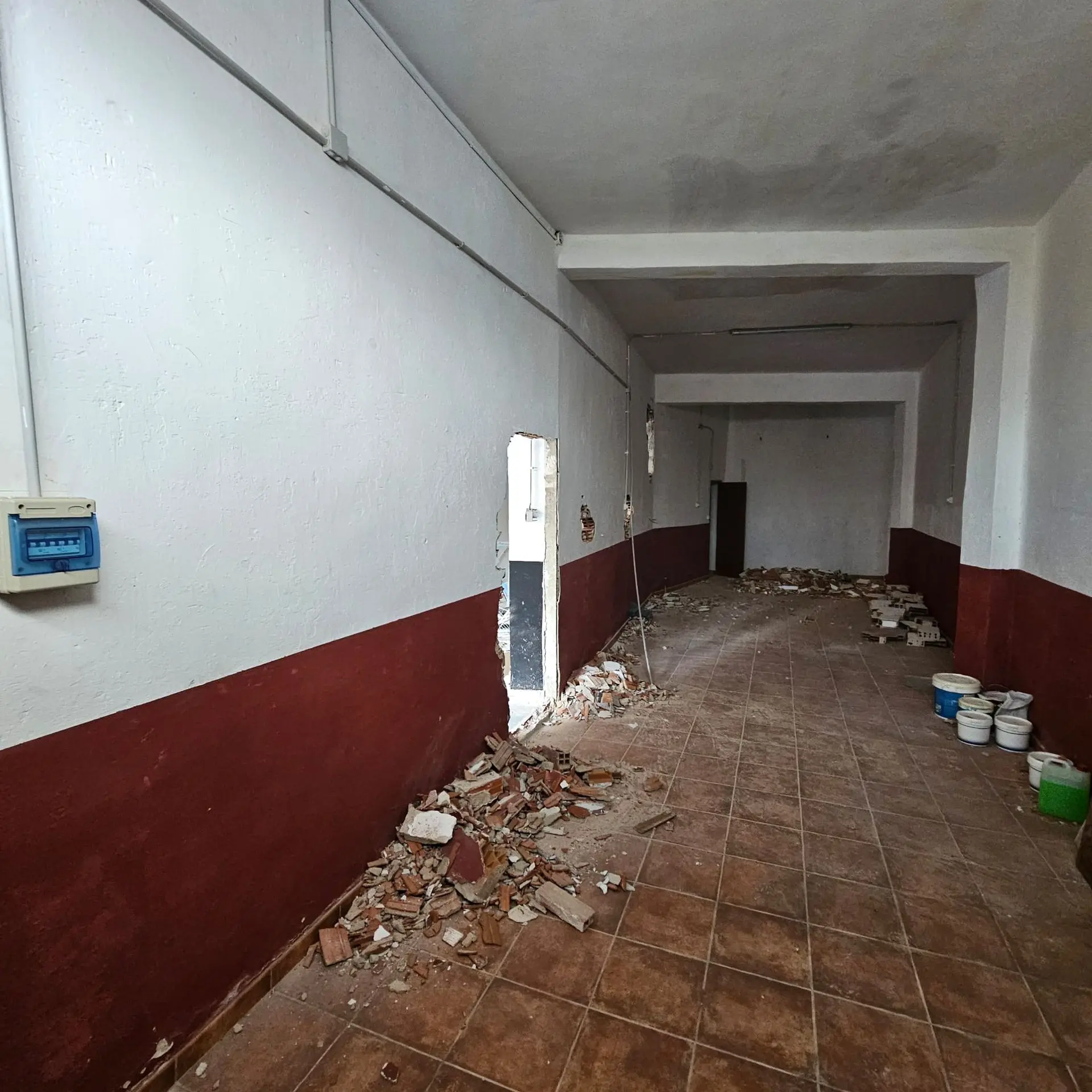 Pasillo durante la reforma integral